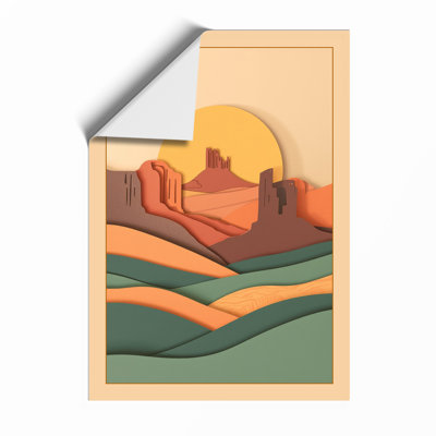 Desert At Sunrise Modern - Print