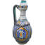 Vase de table intérieur / extérieur bleu / orange / turquoise / blanc 15 po