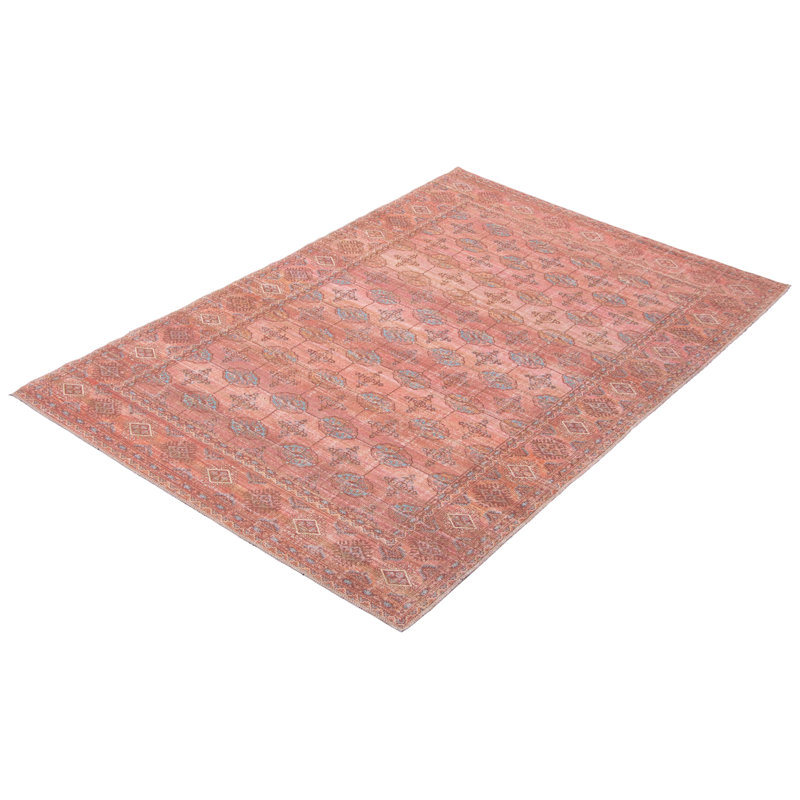 Tapis rouge à tissage plat Jaicen, Rectangle 7 pi 8 po x 10 pi