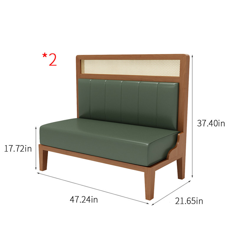 Banc rembourré en similicuir Casual Cafe