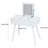 Vanity Desk Set with LED Lighted Mirror & Power Outlet,Flip Top Makeup Vanity Table with Drawers & Cabinet,for Bedroom,Bathroom
