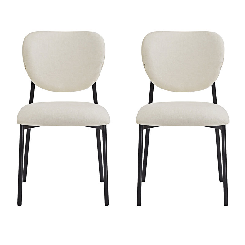 Chaise d'appoint rembourrée (ensemble de 2)