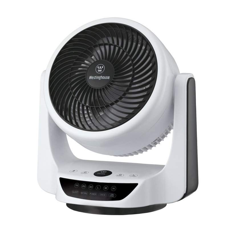 Cormac 25cm/10" Table Fan White & Black