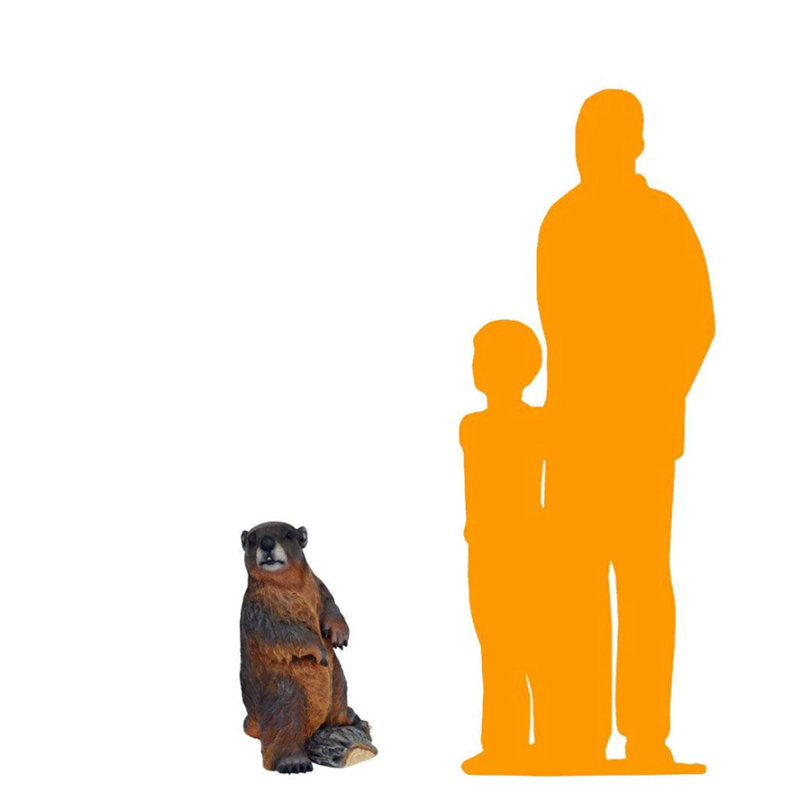 Beaver Standing Life Size Statue