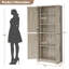 Grande armoire de rangement de 70 pouces, armoire de cuisine avec portes et tablettes réglables, armoire classique en bois autoportante pour le salon, la salle à manger et la salle de bain