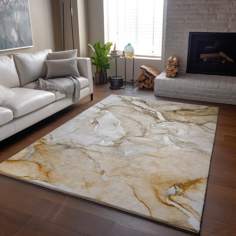 Premium Machine Washable Cerrito AMF516 Brown Rug