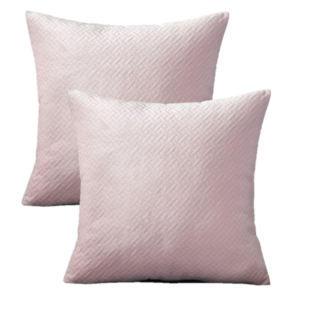 Geometric Velvet Reversible Pillow Cover (Set of 2) WARISI 