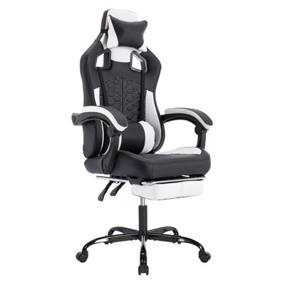 Ergonomic Massage Gaming Chair Leather Multifunctional Office/gaming Use by Inbox Zero