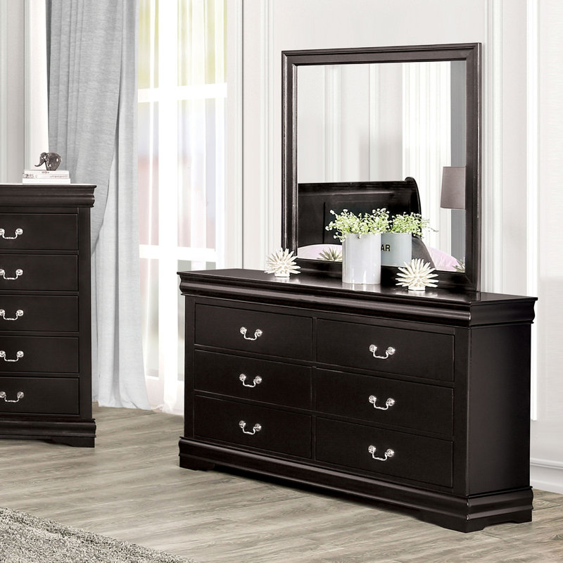 Commode transitionnelle l 58 po, noir, Noir