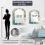 «Beach Photo Seashell Symphony VI - Miroir mural décoratif asymétrique côtier, miroir en arc sarcelle, impression sur métal-1428994589