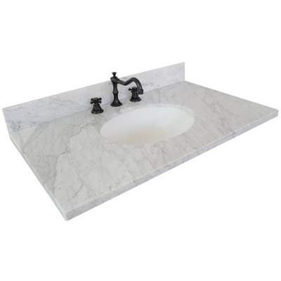 Plateau de meuble-lavabo simple 37 po