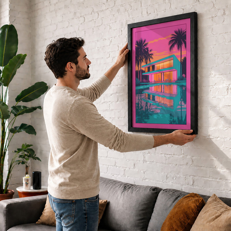 Tropical Reflection Modern - Print, Unframed, A2 - 59.4 x 42.0 cm