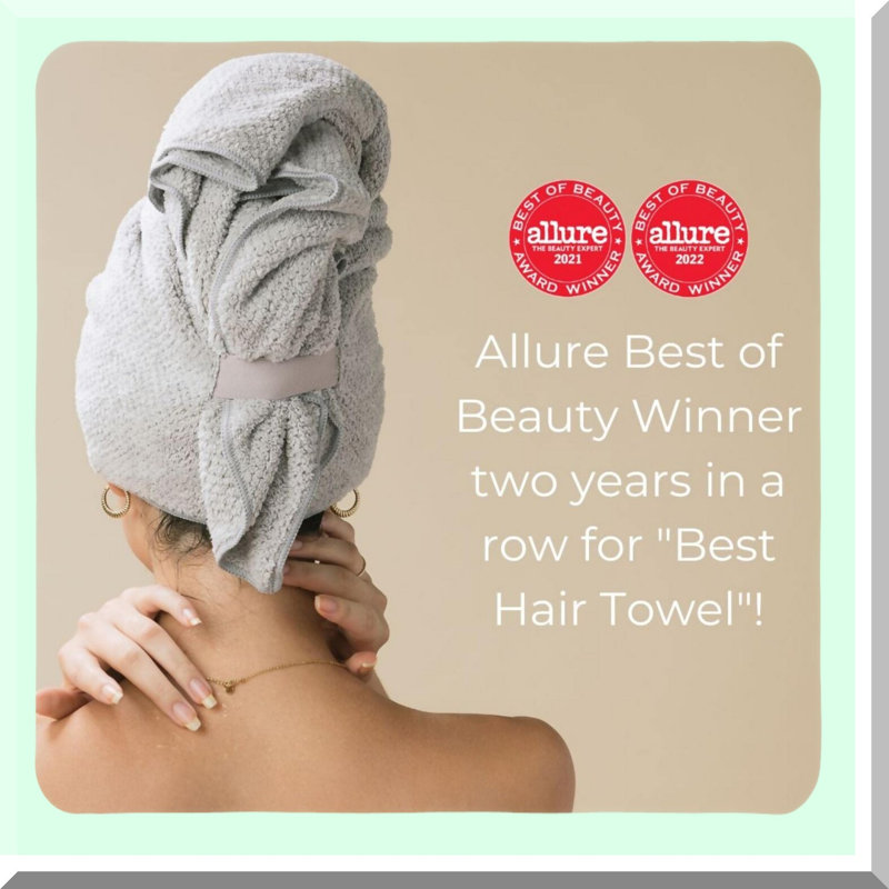 UltraSoft QuickDry Hair Towel & Spa Headband Set - Super Absorbent Nanoweave Microfiber Collection