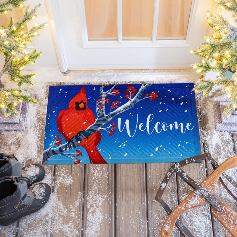 Tapis en relief Snowy Cardinal