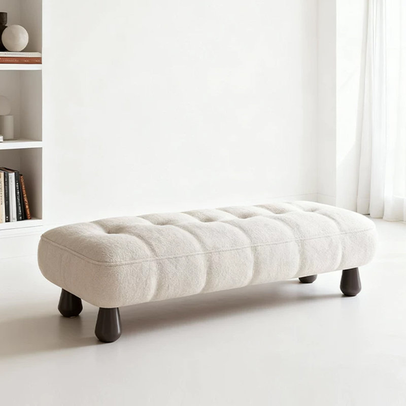 Banc rembourré Modern, H 15,75 po x l 55,12 po x P 17,72 po