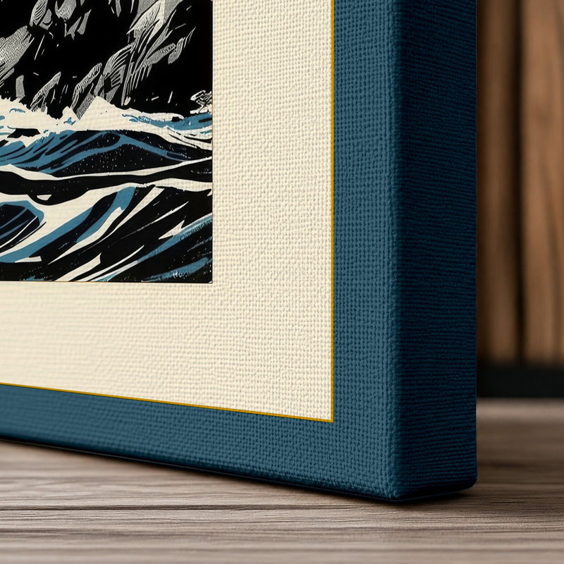 Print, 24x16 - 61.0 x 40.6 cm, Teal Border