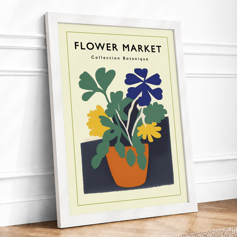 Flower Market Mid-Century - Print, A3 - 42.0 x 29.7 cm, White