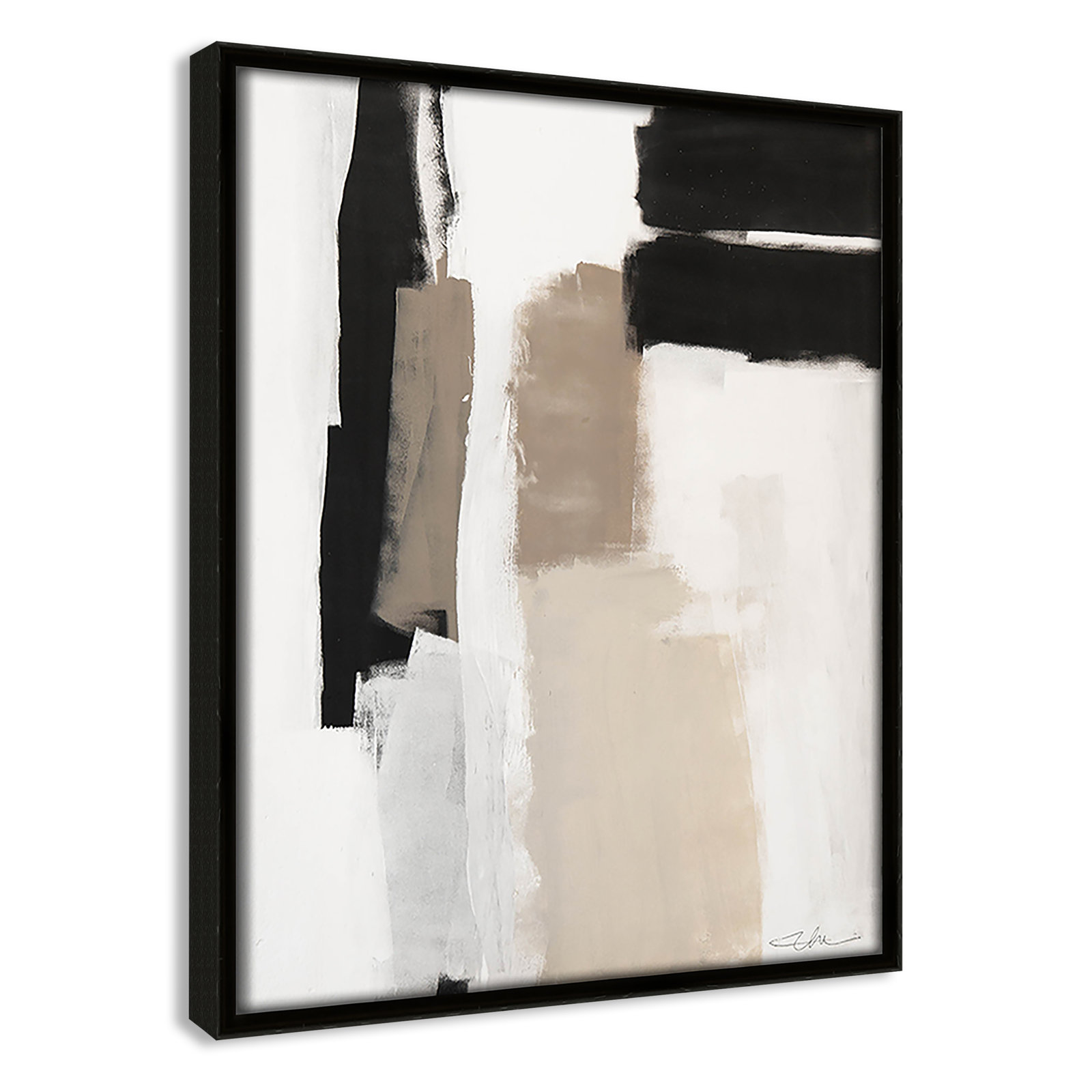 Giverny Earth Scapes II by  Print, No Mat, Espresso Floater Framed, 11.5" H x 9.5" W x 2" D
