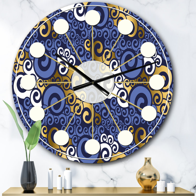 Horloge murale rétro Mid-Century, Surdimensionné