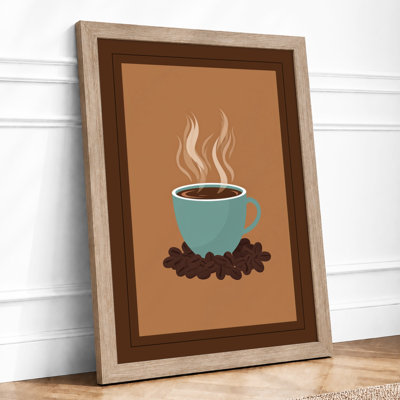 Steaming Coffee Modern - Framed Print