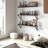 Floating Shelves Set Of 3,  Wall Mounted Shelves For Bathroom Bedroom Kitchen, Rustic Wood Hanging Shelves With Heavy Duty Brackets, Space Saving Storage Solution-1960014694