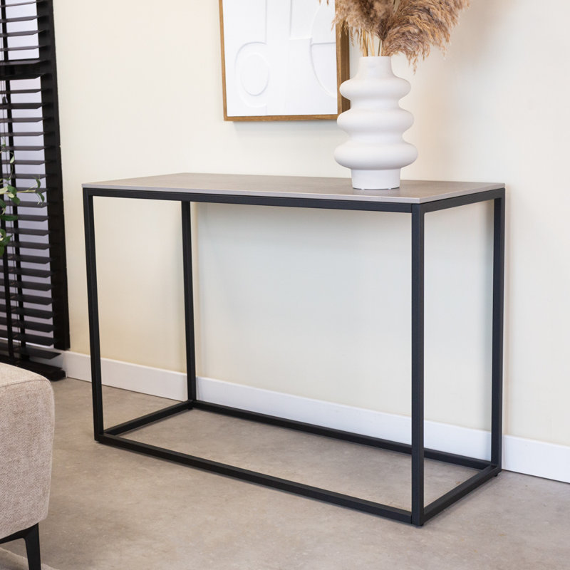 Kylematthew Stone Top Console Table, Grey