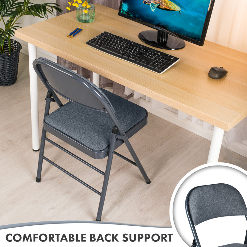Fabric Banquet Folding Chair Folding Chair, Grey