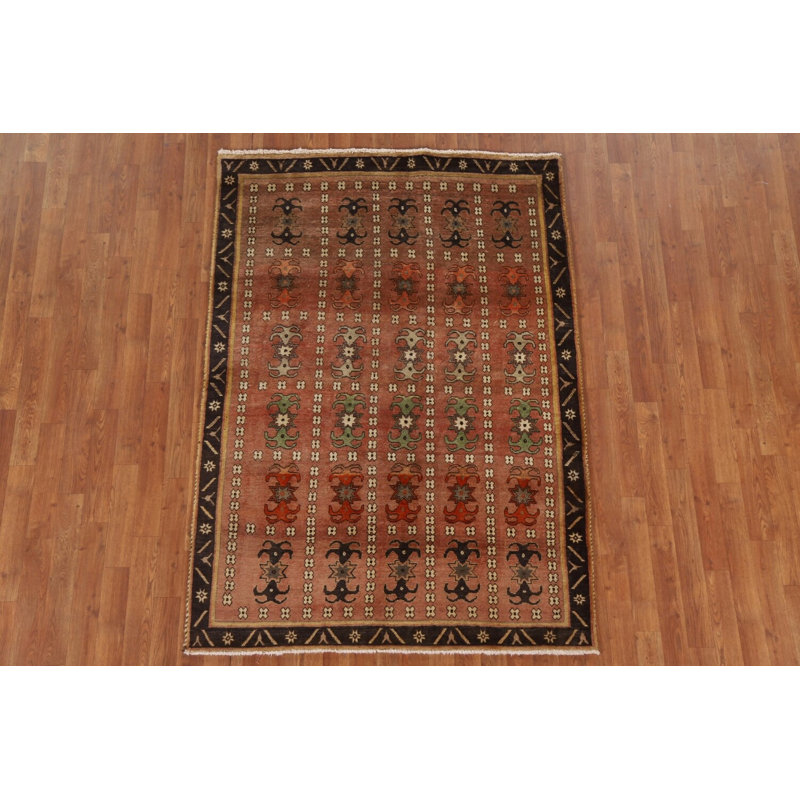 All-Over Wool Traditional Area Rug 4x6