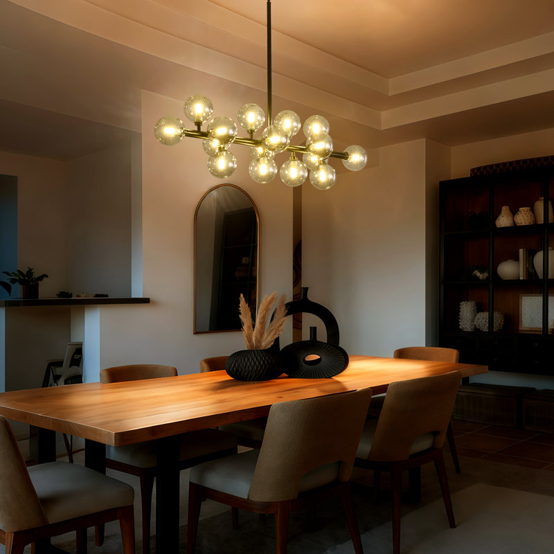 Luminaire suspendu 16 lumières Spoutnik Mid-Century