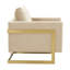 Fauteuil d'appoint rembourré en velours Lincoln-1368256394