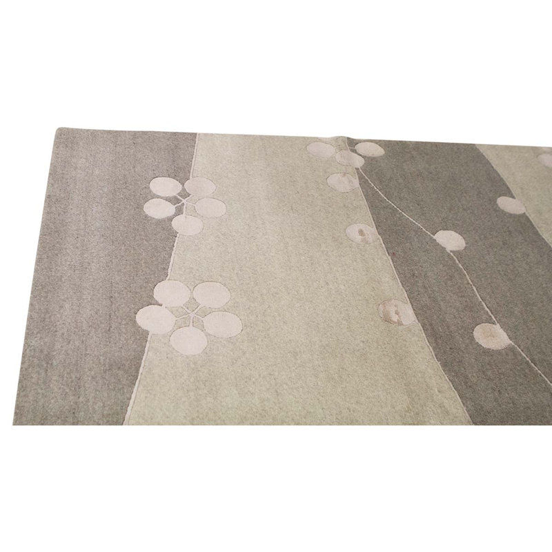 Tapis beige / gris noué à la main de haute qualité