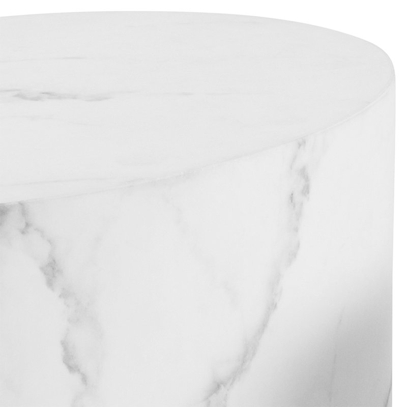 Burmaster Side Table, White Marble