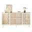 Armoire de rangement en bois massif avec porte coulissante et buffet