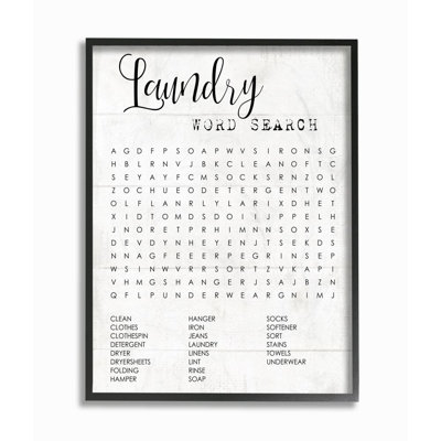 " Laundry Word Search Fun Family Word Design " by Daphne Polselli
