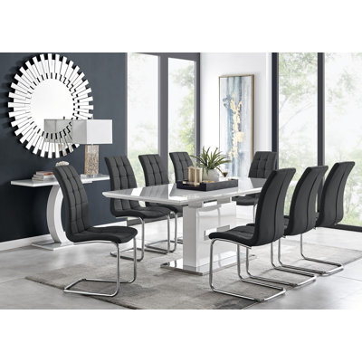 Eubanks Dining Set with 8 Chairs