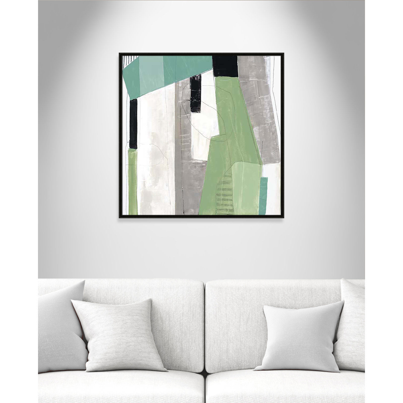 Evergreen Essence I by Tom Reeves, Espresso Floater Framed, 31.5" H x 31.5" W x 2" D