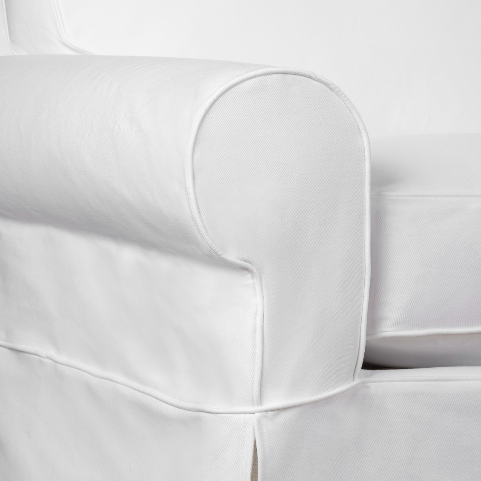 Porter Upholstered Chaise L-Sectional, Right Hand Facing, Classic Bleach White Twill