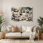 Art mural en métal beige-1650925350
