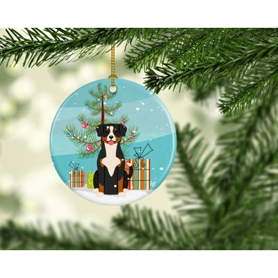 3'' Ceramic Animals Holiday Shaped Ornament