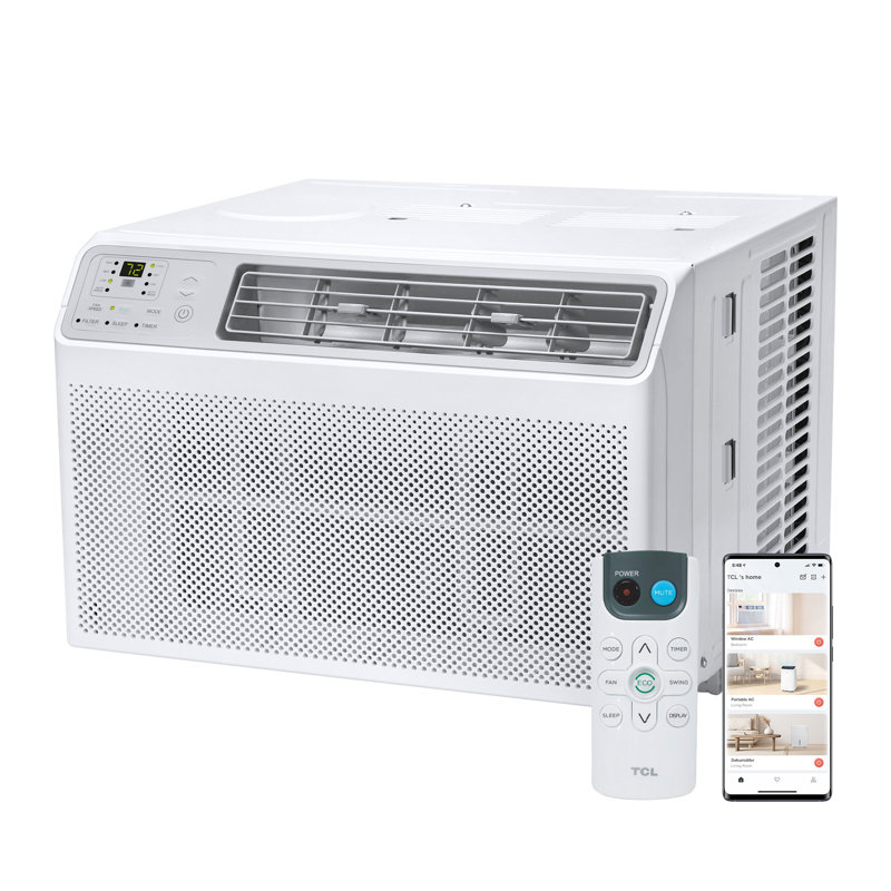 Climatiseur de fenêtre intelligent 3 en 1 TCL 10000 BTU, fonctionne avec Alexa et l'assistant Google, 10 000 BTU