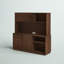 Ensemble de bureau de direction rectangulaire avec rehausse 2 pièces Bettye