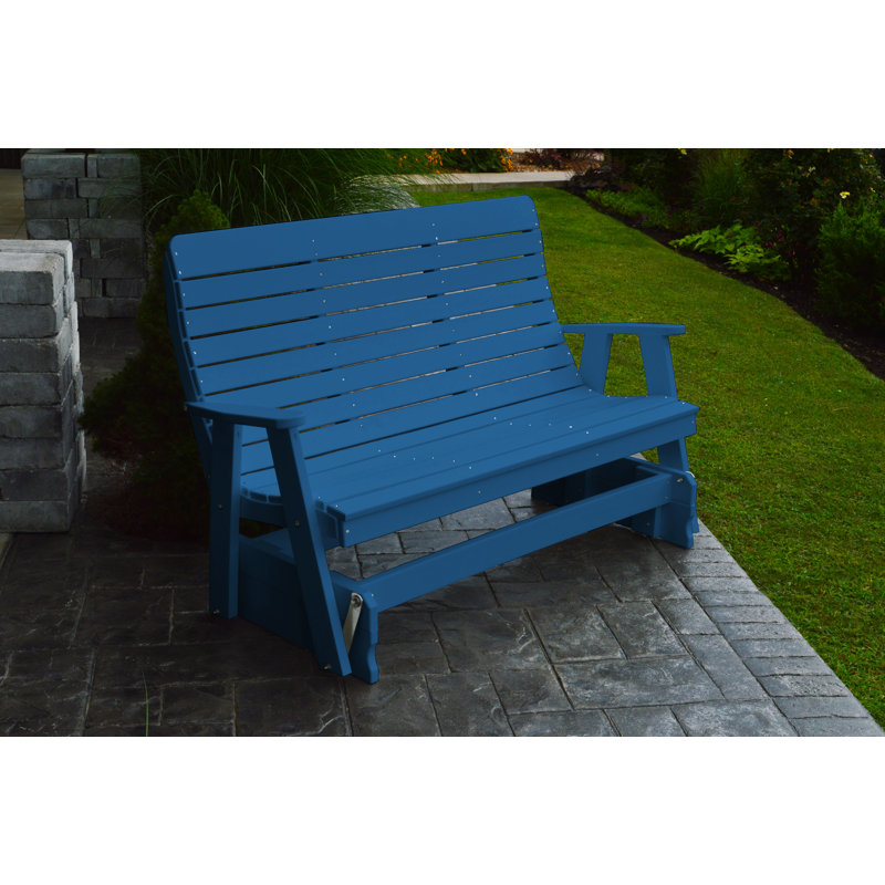 Banc en plastique pour l'extérieur, Bleu