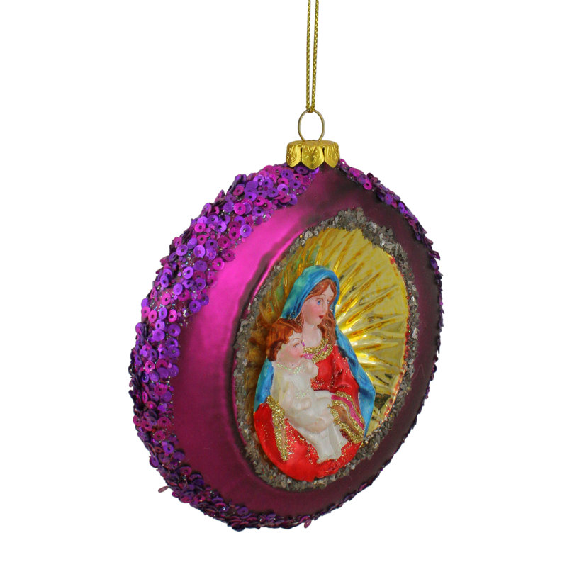 Ornement 4 po Mary and Baby Jesus