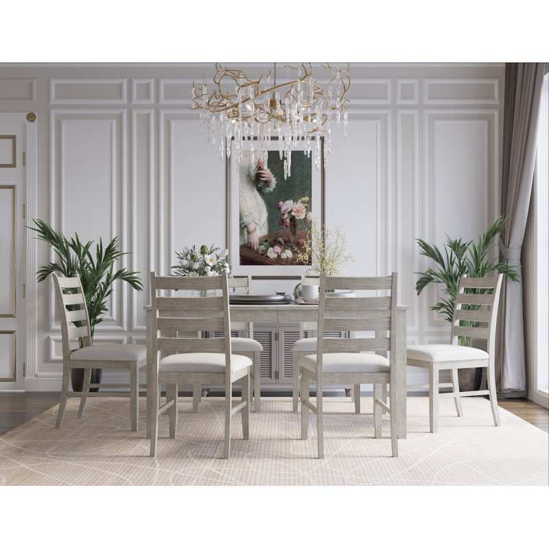 Ensemble repas pour 6 personnes Janessa, Gris antique