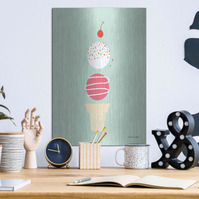 Luxe Ice Art «Ice Cream And Cherry I» par Ann Kel «Ice Cream And Cherry I» par Ann Kelle