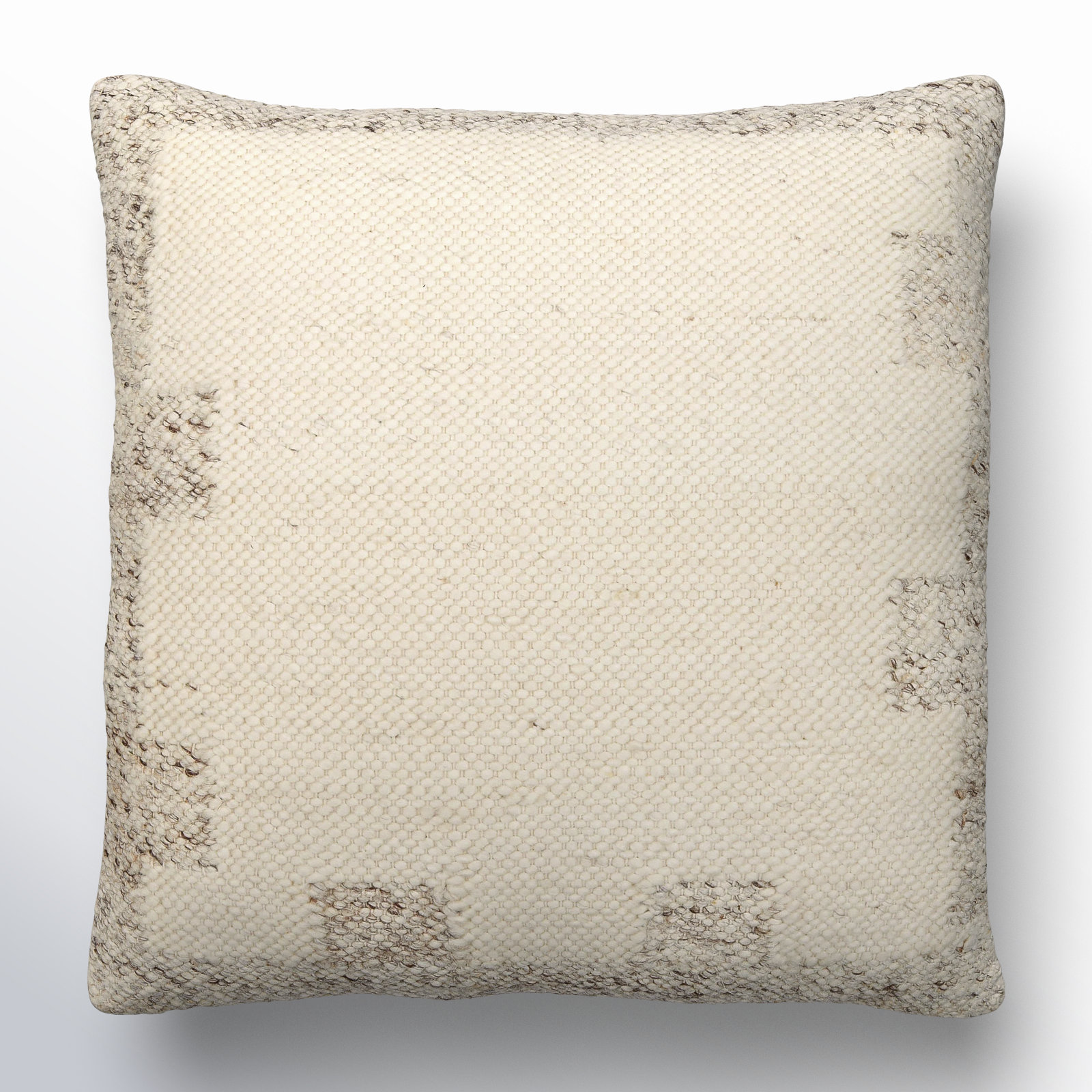 Dia Cotton/Wool Throw Pillow, 20" x 20", Polyester/Polyfill