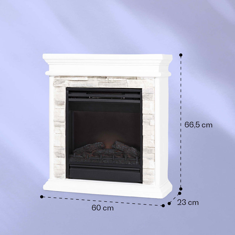 Klarstein 60cm W White Electric Fireplace