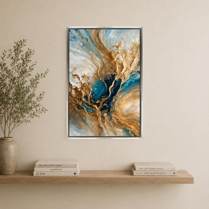 Matthew 3: 16. «Celestial Vision» par Mark Lawrence - impression sur toile, 40" H x 28" W, Silver