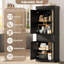 Grand garde-manger, garde-manger en rotin avec portes et tablettes réglables
