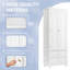 Grande armoire de rangement avec deux tiroirs pour salle de bain / bureau, blanc-743723851